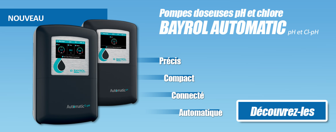 Découvrez les pompes doseuses Bayrol Automatic pH et Automatic Cl-pH